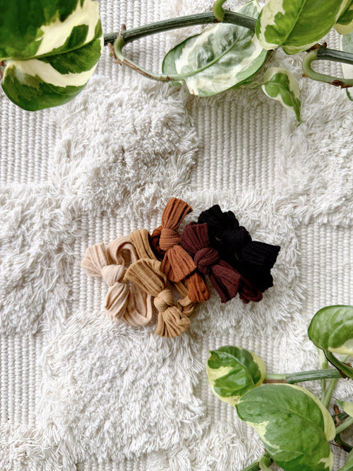Bow Seamless Hair Ties - Neutrals