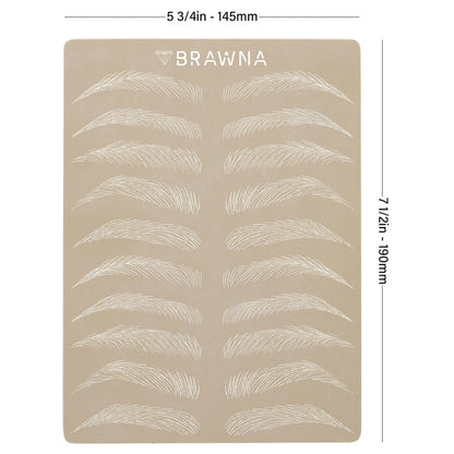 Brawna - 6 Pcs Inkless Double Sided Microblading Practice Skin