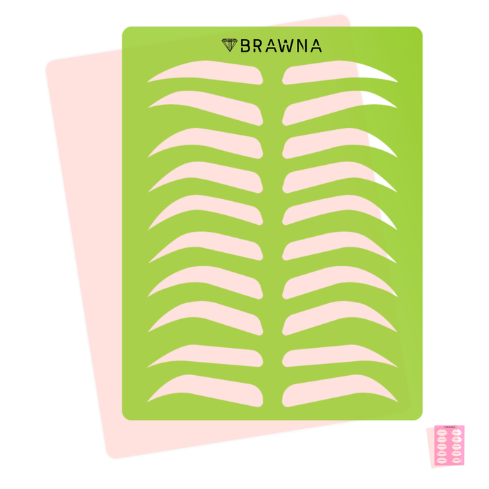 pmu practice skin with eyebrow template by brawna