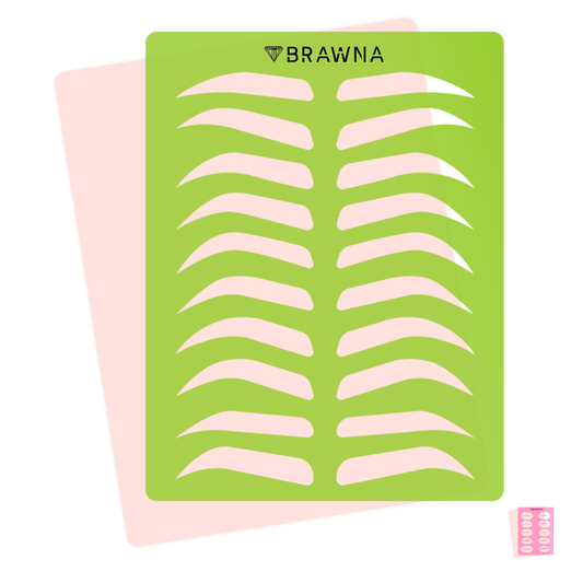 pmu practice skin with eyebrow template by brawna