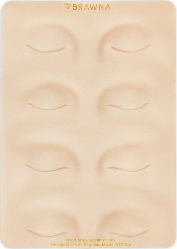 BRAWNA 3D Eyebrow PMU Practice Skin - Eyeliner Practice Skin - 4 Different Shapes - PMU Supplies