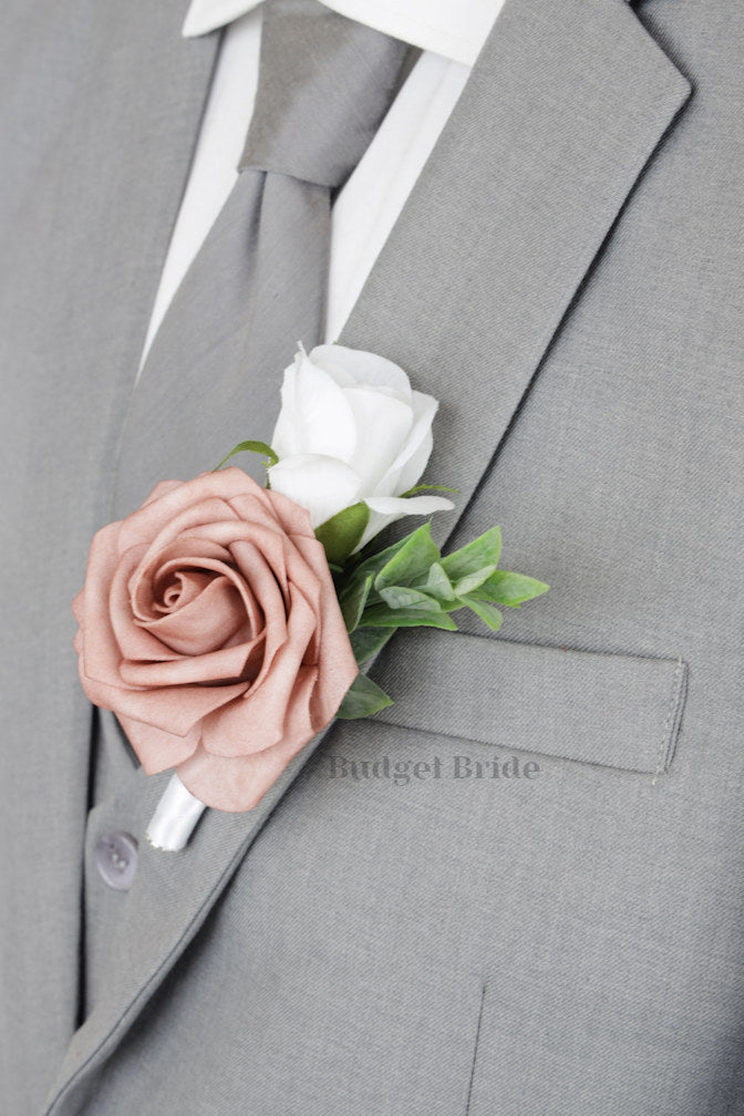 Bridal Wedding Bouquet in Burgundy and Mauve - $39.50 | Nile Collection
