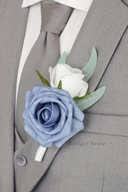 Bridal Wedding Bouquet in Coral and Blue - $39.50 | Eira Collection