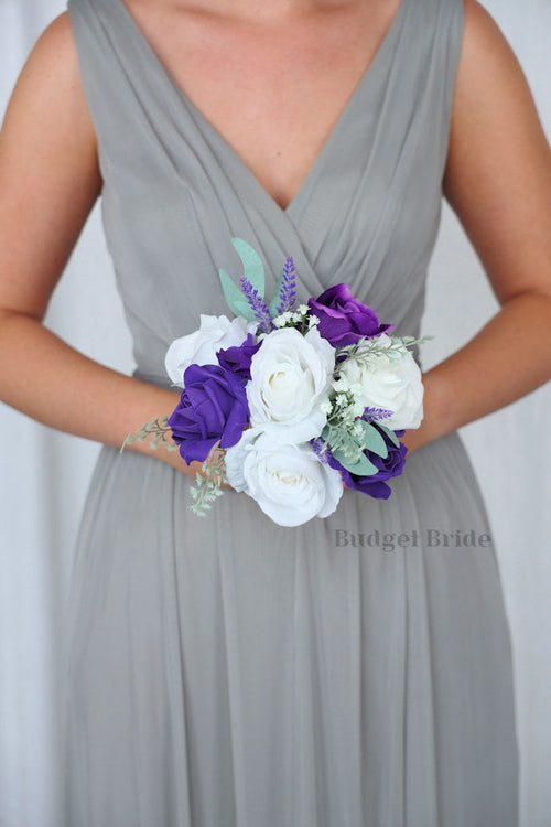 Bridal Wedding Bouquet in Purple - $39.50 | Sammy Collection