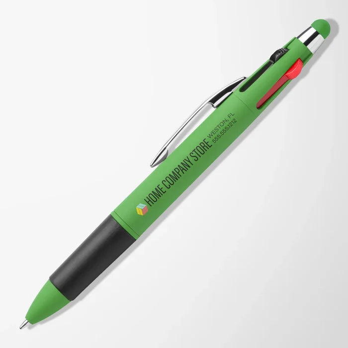 Britebrand™ Soft Touch Lucina 4-Ink Stylus Pen