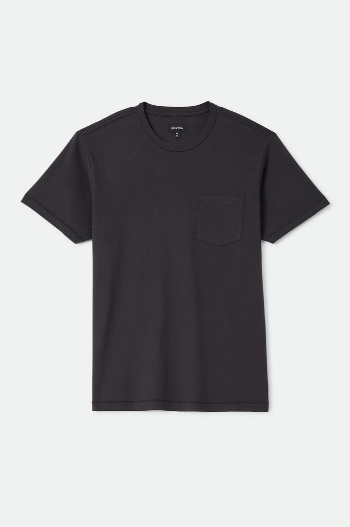 Men's Brixton Baseline Pocket T-Shirt in the color Black - Front Product View