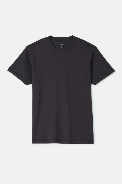Men's Brixton Baseline Pocket T-Shirt in the color Black - Front Product View