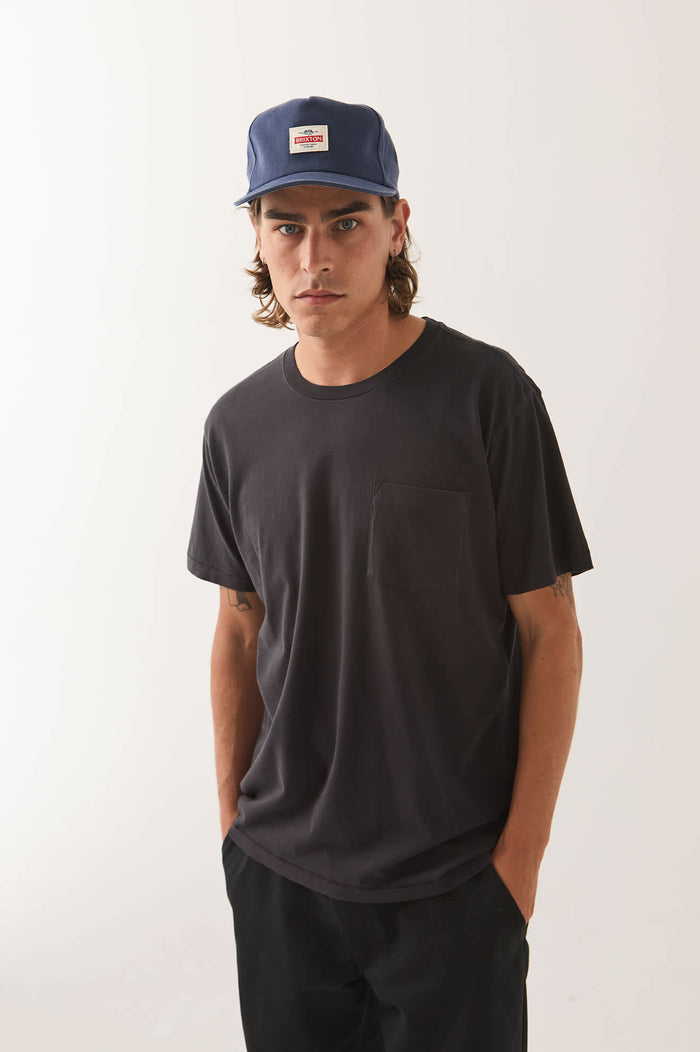 Men's Brixton Baseline Pocket T-Shirt in the color Black - Additional Fit image