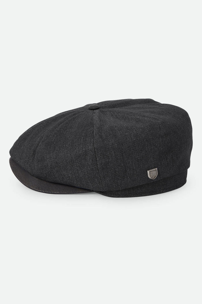 Unisex Brood Baggy Flannel Snap Cap in the color Black Denim/Black - Additional Laydown image
