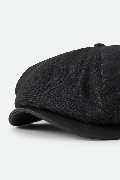 Unisex Brood Baggy Flannel Snap Cap in the color Black Denim/Black - Additional Laydown image