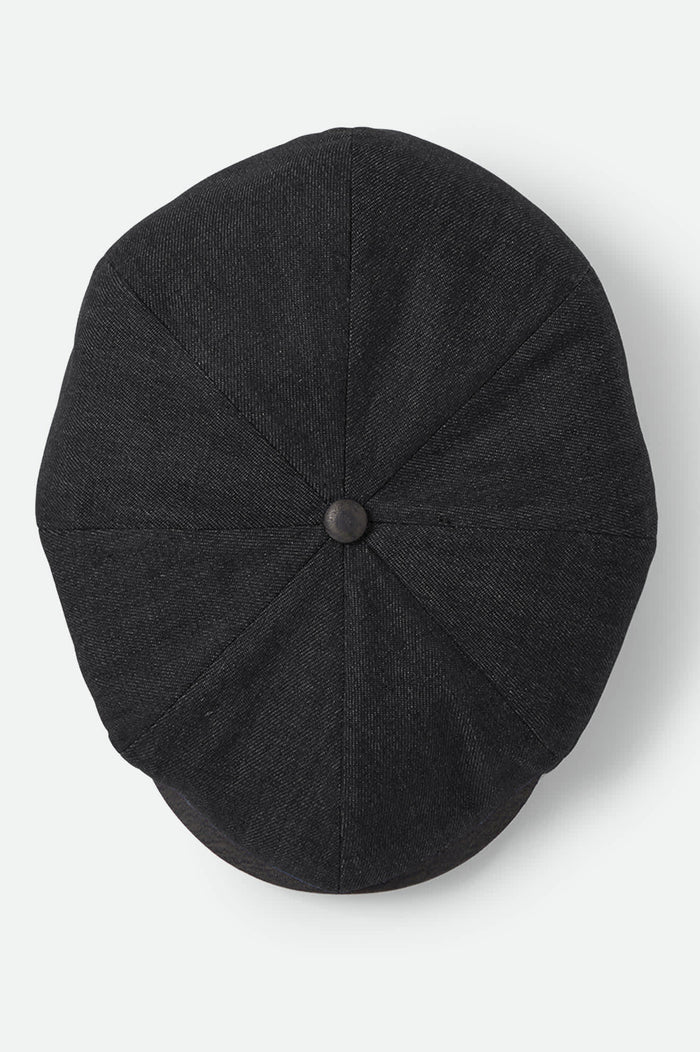 Unisex Brood Baggy Flannel Snap Cap in the color Black Denim/Black - Additional Laydown image