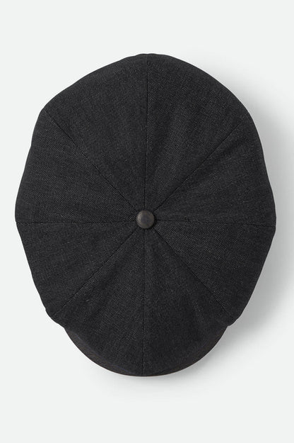 Unisex Brood Baggy Flannel Snap Cap in the color Black Denim/Black - Additional Laydown image