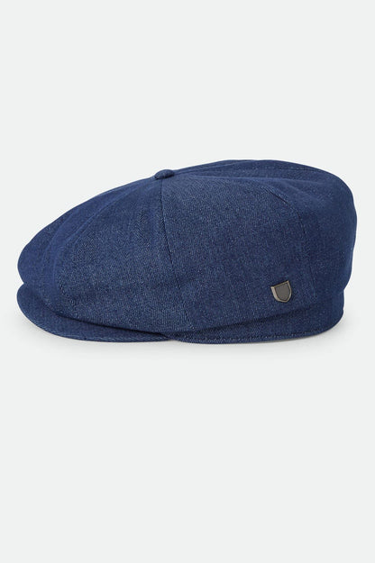 Unisex Brood Baggy Flannel Snap Cap in the color Rinse Denim - Additional Laydown image