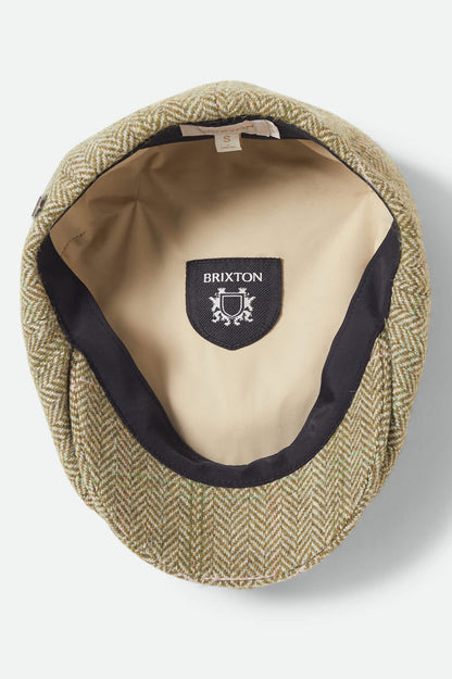 Women's Brood Lightweight Newsboy Cap in the color Sublime Green Houndstooth - Additional Laydown image