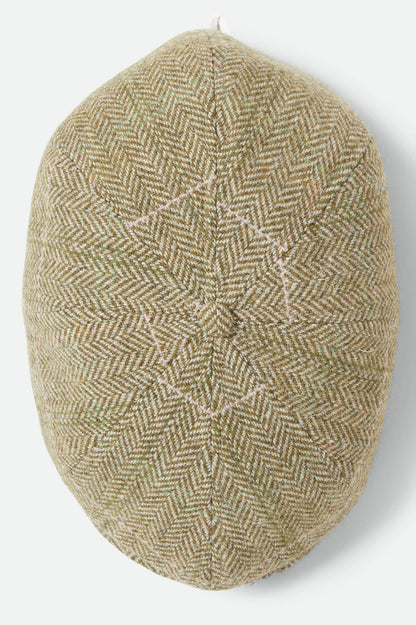 Women's Brood Lightweight Newsboy Cap in the color Sublime Green Houndstooth - Additional Laydown image