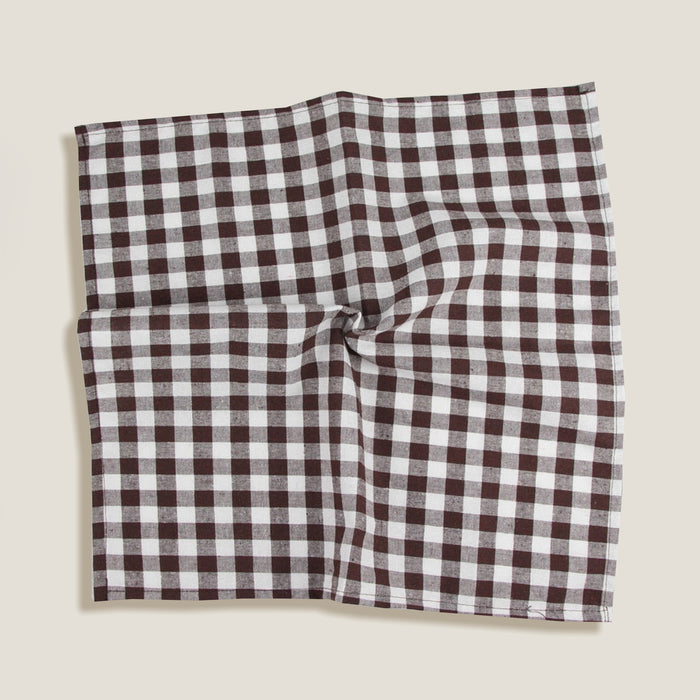Brown Plaid Napkin Set