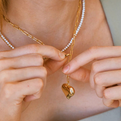 Bubble Heart Chain Necklace