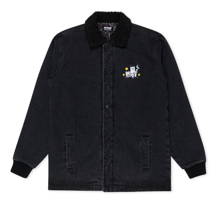 RIPNDIP Buddies In Space Jacket (Black Denim Wash)