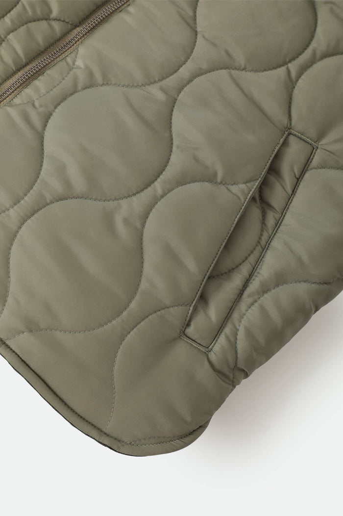 Men's Builders Abraham Reversible Vest in the color Black/Olive Surplus - Additional Laydown image