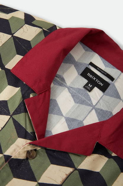 Men's Burger She Wrote Shirt in the color Black/Green Tile - Additional Laydown image