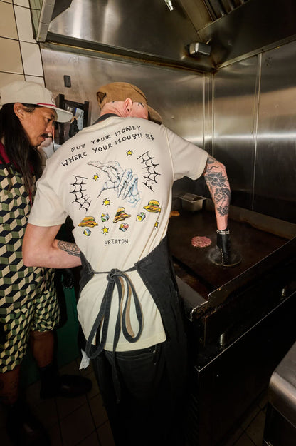 Men's Burger She Wrote Standard T-Shirt in the color Natural - Men's Lifestyle image