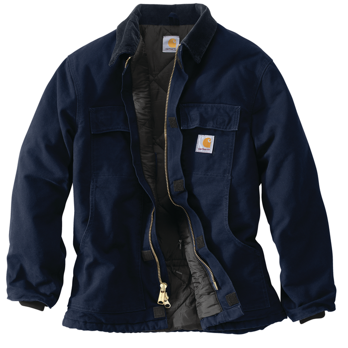 C003 Loose Fit Firm Duck Insulated Traditional Coat - DNY-Dark Navy | Carhartt 106674
