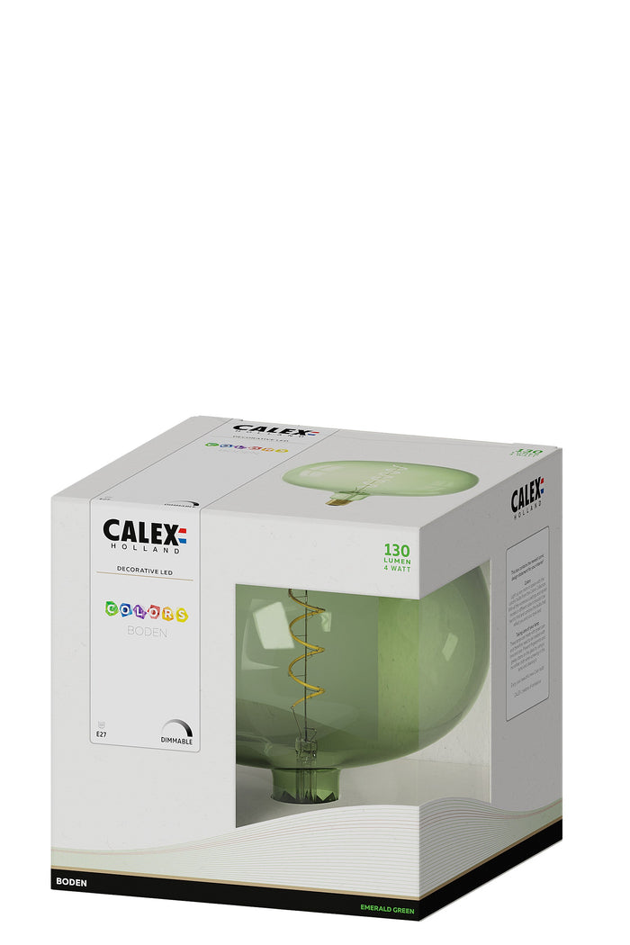 Calex Boden Lamp - E27 - Filament - Emerald Green - WarmWhite - 4W