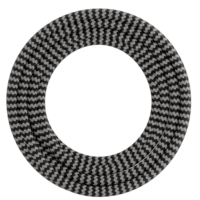 Calex Creations Fabric cable - Black/White - 1.5meter