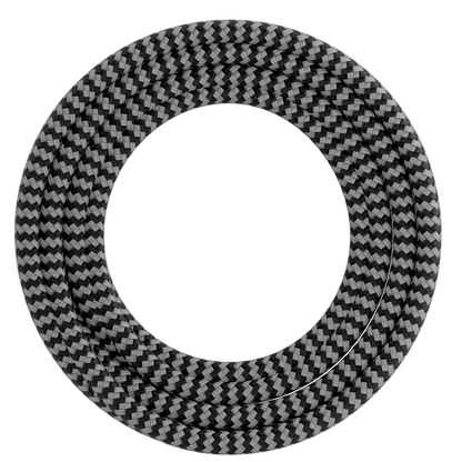 Calex Creations Fabric cable - Black/White - 1.5meter