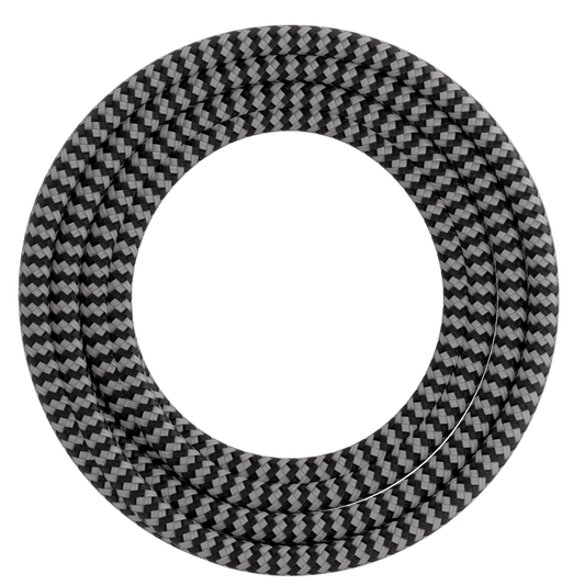 Calex Creations Fabric cable - Black/White - 1.5meter