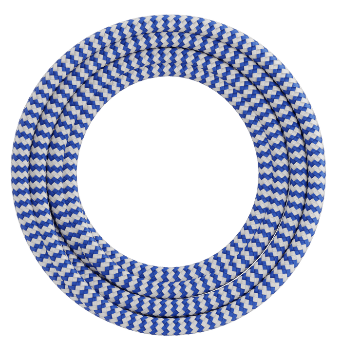 Calex Creations Fabric cable - Blue/White - 1.5meter