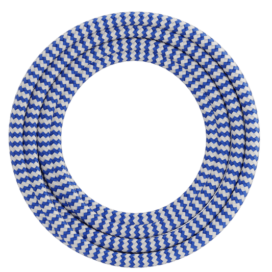 Calex Creations Fabric cable - Blue/White - 1.5meter