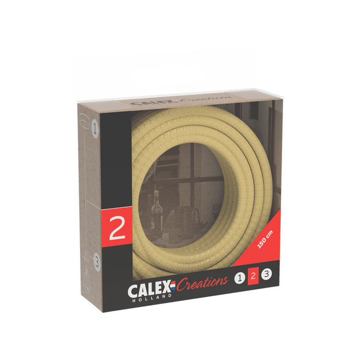 Calex Creations Fabric cable - Gold - 1.5meter