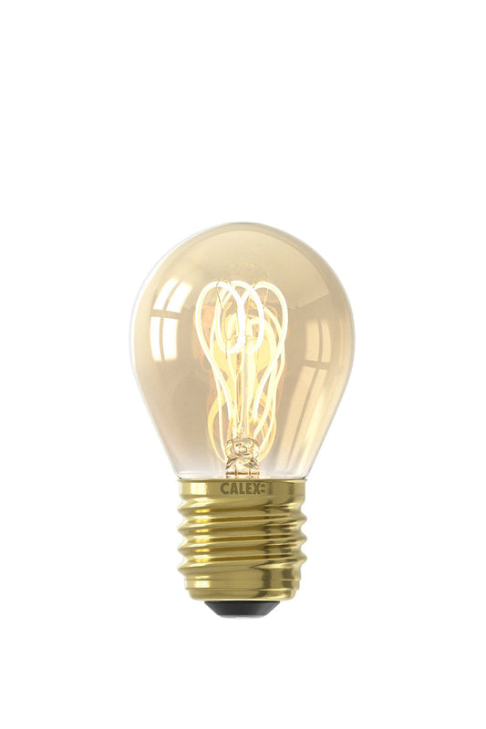 Calex Flex Filament LED Lamp - E27 - P45 - Gold - 4W - Dimmable