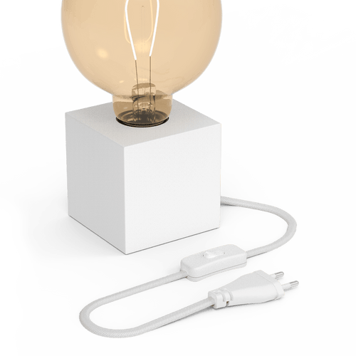 Calex Table Lamp Square - E27 - White - Excl. light source