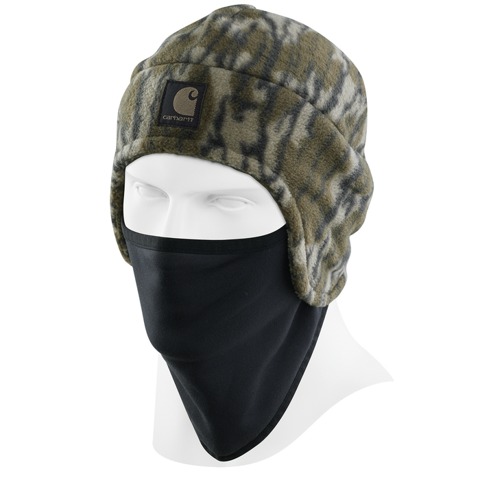 Camo Fleece 2-in-1 Hat - G47-Mossy Oak Bottomland Camo | Carhartt 105517