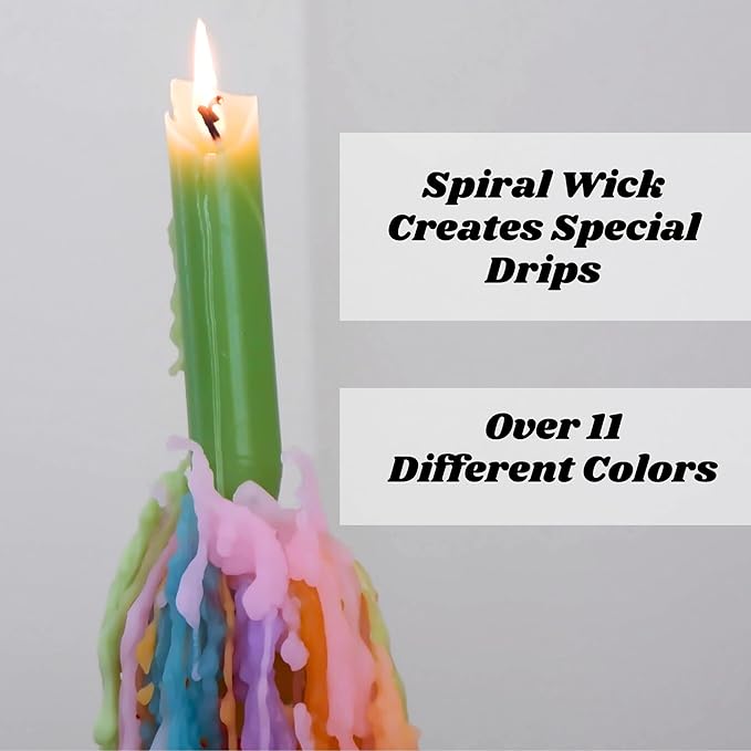 Candlestock Hippie Drippy Drip Candles - 66 Pack