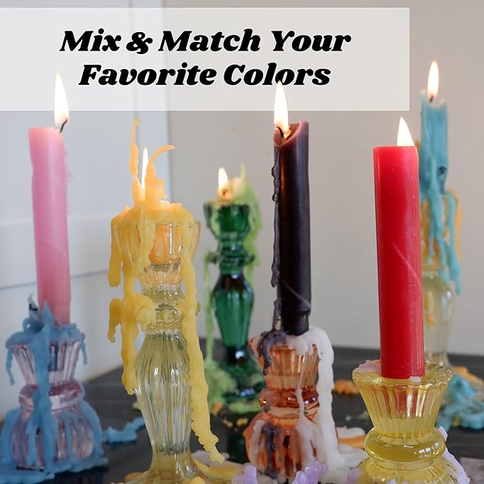 Candlestock Hippie Drippy Drip Candles - 66 Pack
