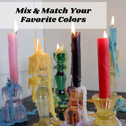 Candlestock Hippie Drippy Drip Candles - 66 Pack