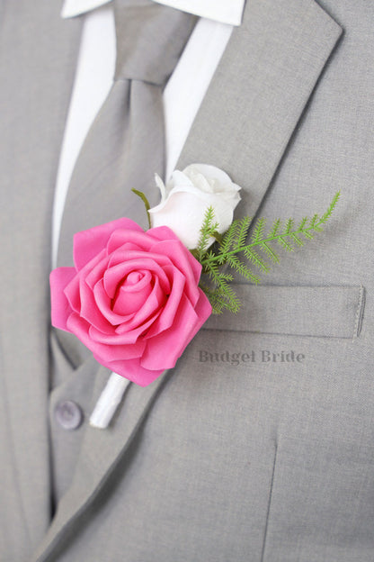 Candy Pink and Pink Silk Wedding Bouquet   - $39.50 | Noyac