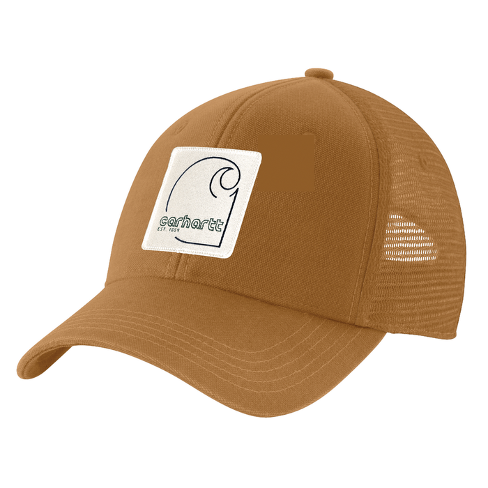 Canvas Mesh-Back C Patch Cap - BRN-Carhartt Brown | Carhartt 106606