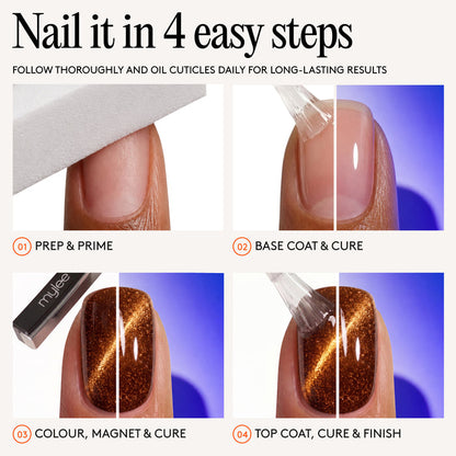 Cat-Eye Gel Polish Trio with Magnet - Snow & Sorcery