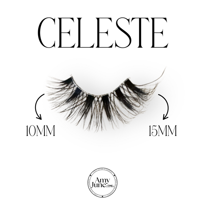 Celeste - Wispy, Natural Cat-Eye Lash with Invisible Band