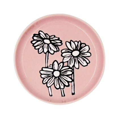 Ceramic Daisy Candle Plate
