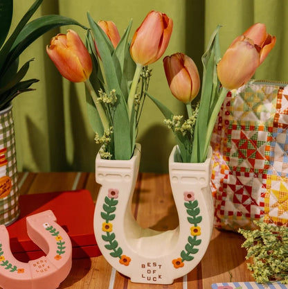 Ceramic Horseshoe Vase