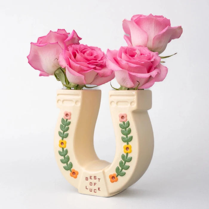 Ceramic Horseshoe Vase