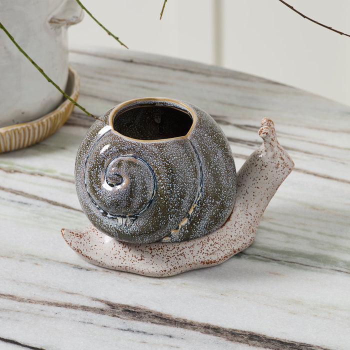 Ceramic Snail Planter