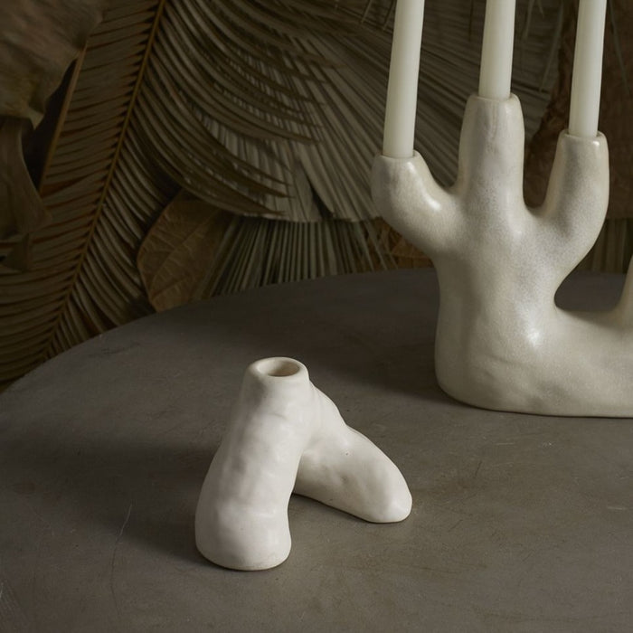 Ceramic Taurus Taper Candle Holder