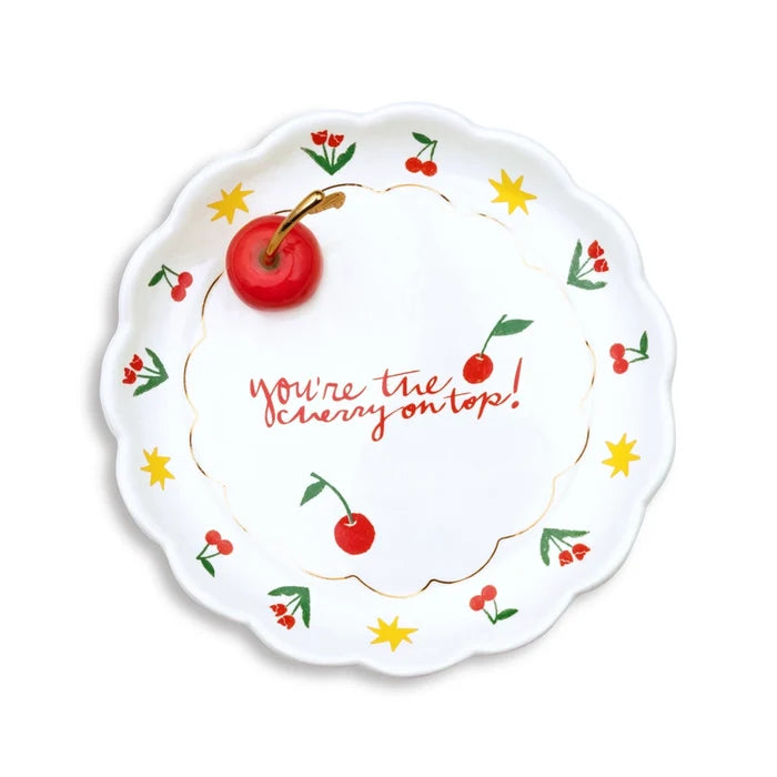 Ceramic "You're the cherry on top" Trinket Tray