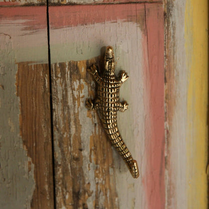 Chewy Crocodile Wall Hook - Recycled Brass